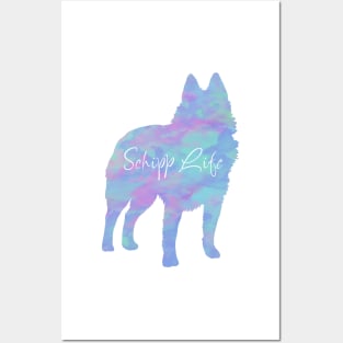 Schipperke Life Rainbow Pastel Posters and Art